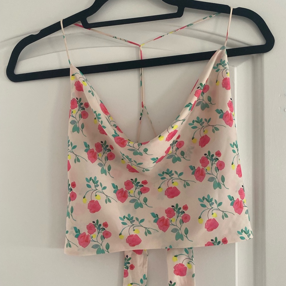 Zara Satin Cowl Neck